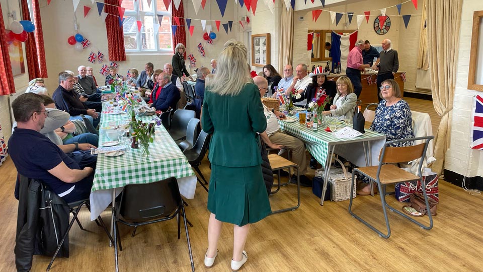 Sit down meal in main hall