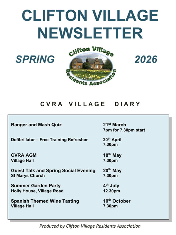 Latest CVRA Newsletter